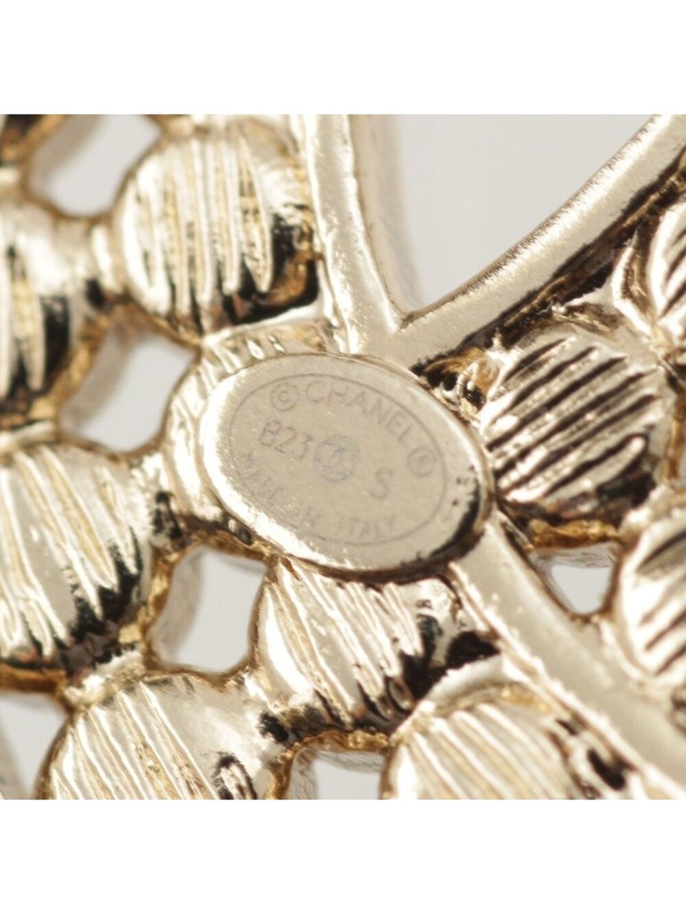 Chanel Metal Rhinestone CC Logo Brooch Gold - Picture 8 of 10